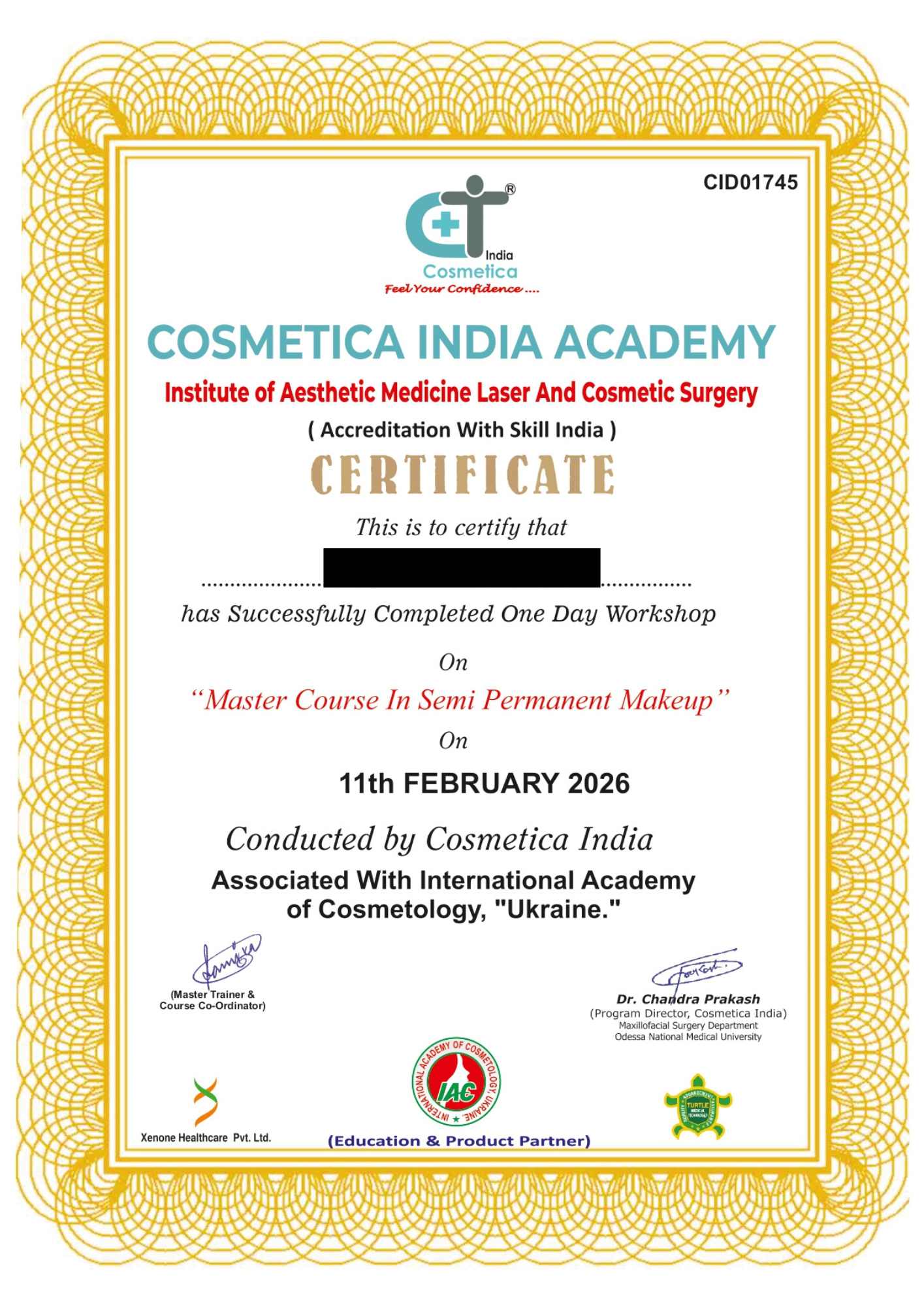 Certificate 3
